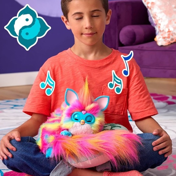 FURBY DJ Interactive Toy, Super Snuggly Rainbow Electronic Plush NEW - Picture 4 of 4